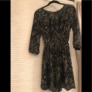 Lush black and white pattern Wrap dress